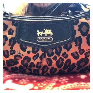 Coach leopard print small bag